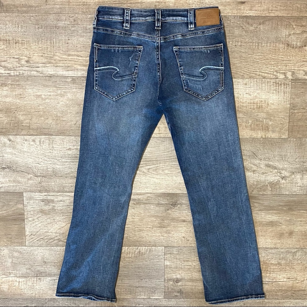 Silver Zac Straight Leg Denim Blue Jeans